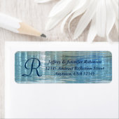 Abstract Terugkeeradres waterreflectie Monogram Etiket (Insitu)