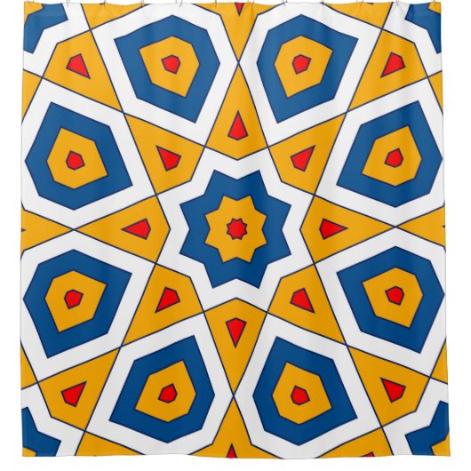 Abstract textielpatroon. Achtergrond. Behangselpap Douchegordijn (Voorkant)