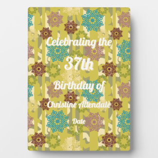 Abstract Texture Silhouette Stencil Art Birthday Fotoplaat