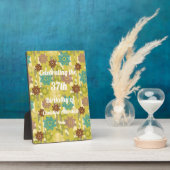 Abstract Texture Silhouette Stencil Art Birthday Fotoplaat (Zijkant)