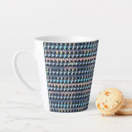 Abstract Textuur Streep Geometrisch Patroon  1325 Latte Mok