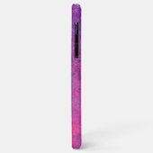 Abstract textuurontwerp in roze en paars Case-Mate iPhone case (Achterkant/links)