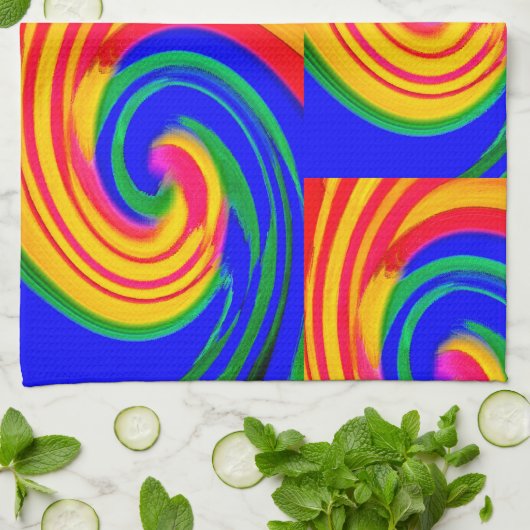 Abstract Theedoek (Gevouwen)