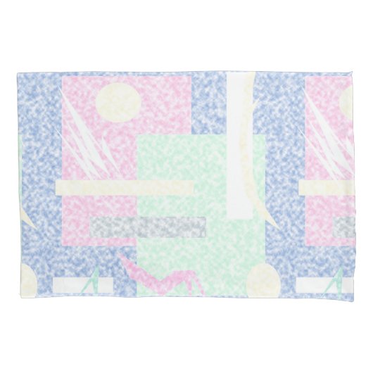 Abstract thema kunstpasta Turquoise roze wolken Kussensloop (Voorkant)