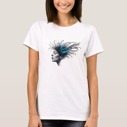 Abstract Thought Portrait Women’s Graphic T-Shirt (Voorkant)