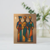 Abstract Three Wise Men Briefkaart (Staand voorkant)