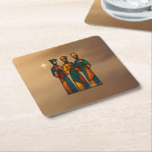 Abstract Three Wise Men Kartonnen Onderzetters (Schuin)