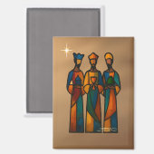 Abstract Three Wise Men Magneet (Voorkant / Achterkant)