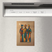 Abstract Three Wise Men Magneet (Insitu (Vaatwasser))