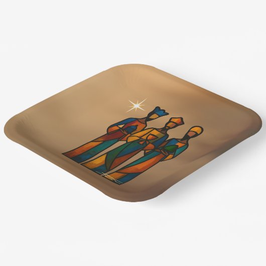 Abstract Three Wise Men Papieren Bordje (Gebogen)