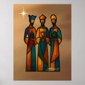 Abstract Three Wise Men Poster (Voorkant)