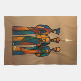Abstract Three Wise Men Theedoek
