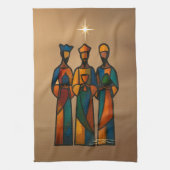 Abstract Three Wise Men Theedoek (Verticaal)
