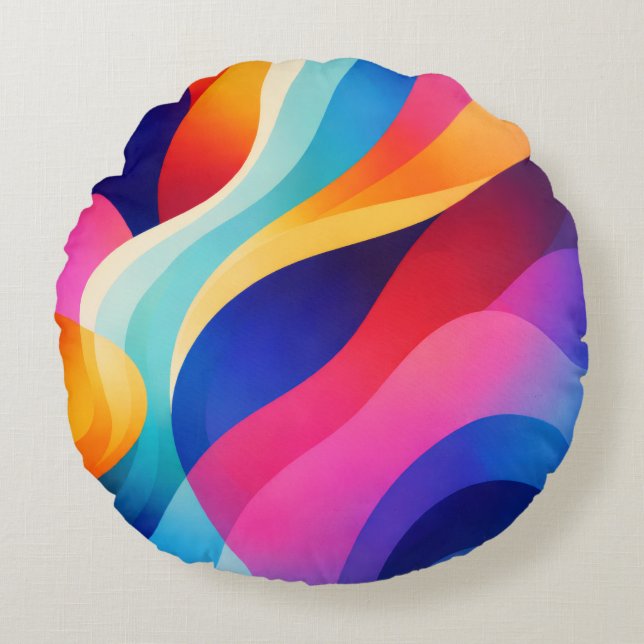 Abstract throw pillow rond kussen (Voorkant)