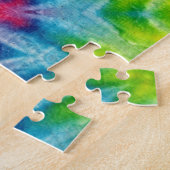 Abstract Tie-Dye Medaillon Ontwerp Legpuzzel (Zijkant)