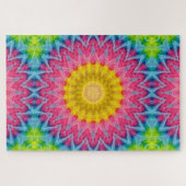 Abstract Tie-Dye Medaillon Ontwerp Legpuzzel (Horizontaal)