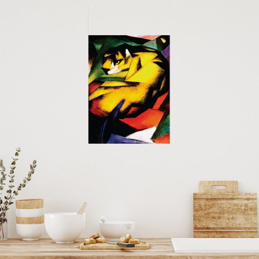 Abstract ~ Tijger door Franz Marc Poster (Keuken)