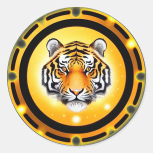 🐅 Abstract Tijger Gezicht Laptop Sticker 🐅