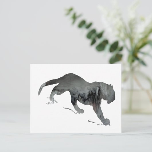 Abstract tijger silhouet briefkaart (Staand voorkant)