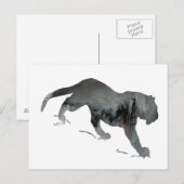 Abstract tijger silhouet briefkaart (Voorkant / Achterkant)