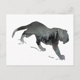 Abstract tijger silhouet briefkaart