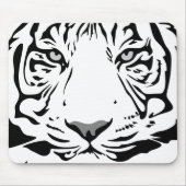 Abstract Tijgerkop in zwart-wit Muismat (Voorkant)