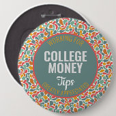 Abstract | Tips gewaardeerd | Studiegeld Ronde Button 6,0 Cm (Voorkant /achterkant)