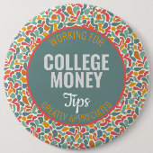 Abstract | Tips gewaardeerd | Studiegeld Ronde Button 6,0 Cm (Voorkant)