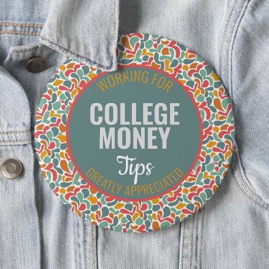 Abstract | Tips gewaardeerd | Studiegeld Ronde Button 6,0 Cm (In situ)