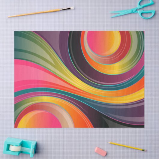 abstract tissuepapier met cirkelwerveling (Craft)