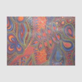 abstract tissuepapier op basis van pauw