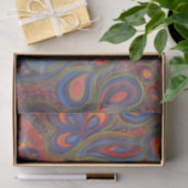 abstract tissuepapier op basis van pauw (Geschenk)