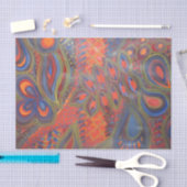 abstract tissuepapier op basis van pauw (Craft)
