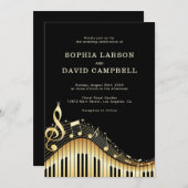 Abstract Toetsenbord Bruiloft Kaart (Voorkant / Achterkant)