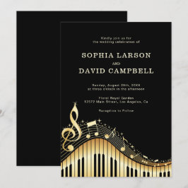 Abstract Toetsenbord Bruiloft Kaart