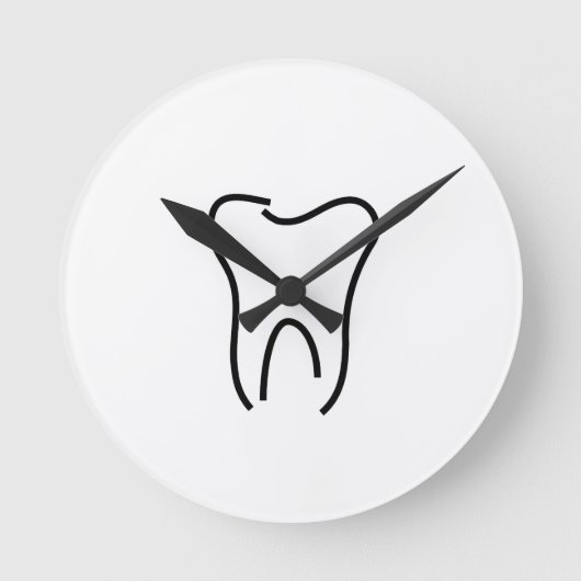 Abstract tooth graphic ronde klok (Voorkant)