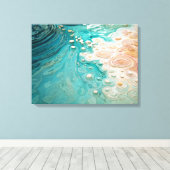 Abstract Topographic Ocean Art Canvas Afdruk (Insitu (Houten vloer))