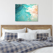 Abstract Topographic Ocean Art Canvas Afdruk (Insitu (Slaapkamer))