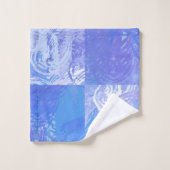 Abstract Tossed Turquoise en Paars Bad Handdoek (Wasdoekje)