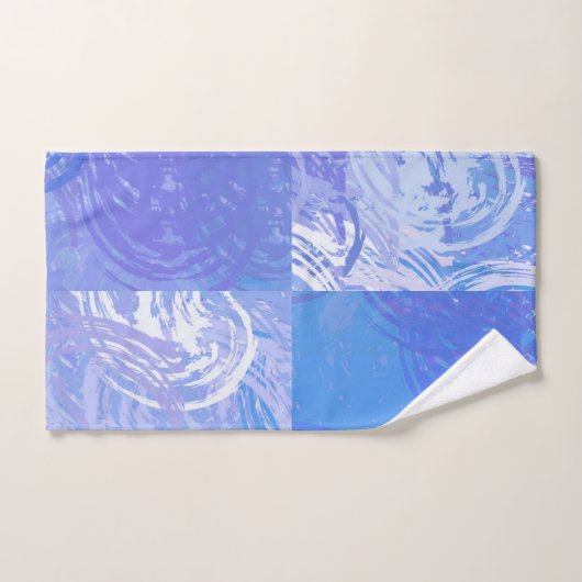 Abstract Tossed Turquoise en Paars Bad Handdoek (Handdoek)