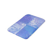 Abstract Tossed Turquoise en Paars Badmat (Gekanteld)