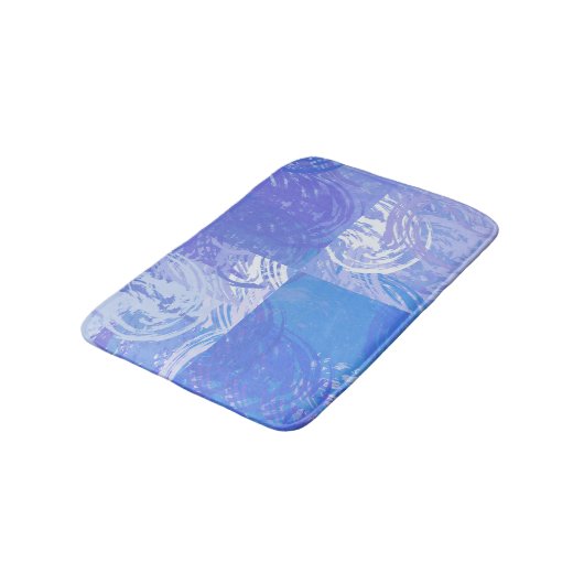 Abstract Tossed Turquoise en Paars Badmat (Gekanteld)