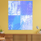 Abstract Tossed Turquoise en Paars Canvas Afdruk (Insitu (Woonkamer))