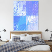 Abstract Tossed Turquoise en Paars Canvas Afdruk (Insitu (Slaapkamer))