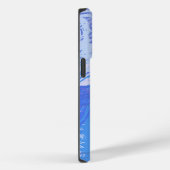 Abstract Tossed Turquoise en Paars Case-Mate iPhone Case (Achterkant / Rechts)