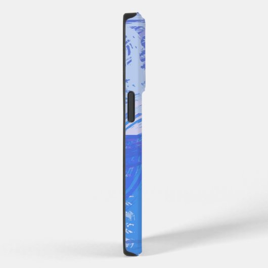 Abstract Tossed Turquoise en Paars Case-Mate iPhone Case (Achterkant / Rechts)