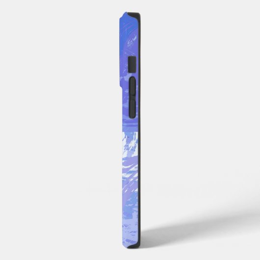 Abstract Tossed Turquoise en Paars Case-Mate iPhone Case (Achterkant / Links)