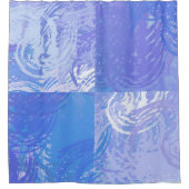 Abstract Tossed Turquoise en Paars Douchegordijn (Voorkant)