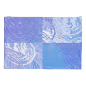 Abstract Tossed Turquoise en Paars Kussensloop (Achterkant-Links)