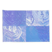 Abstract Tossed Turquoise en Paars Kussensloop (Achterkant-Rechts)